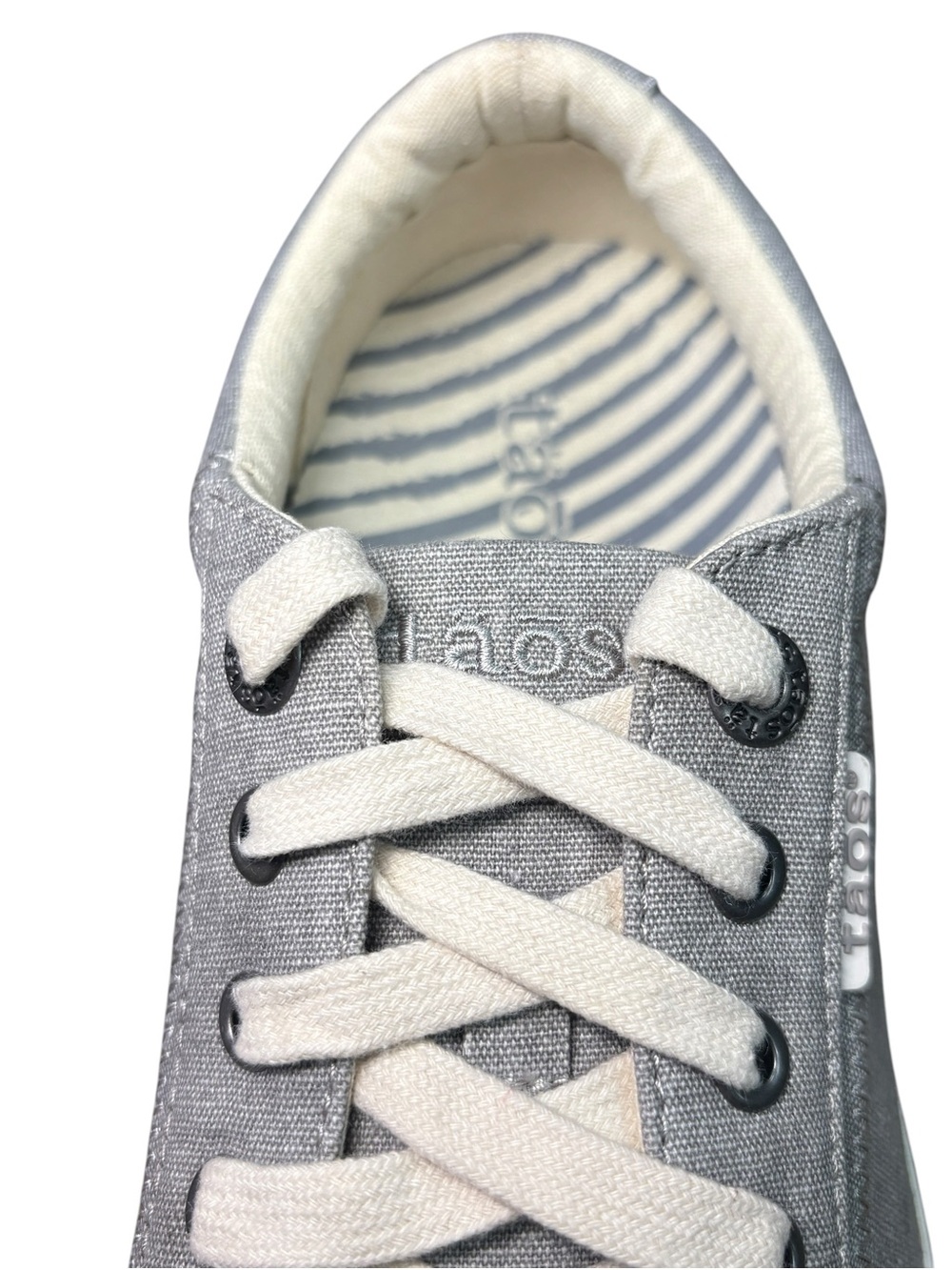 Taos Star Canvas Sneakers Gray Lace-Up Comfort Shoes Women’s Size 10